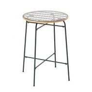 Detailed information about the product Gardeon Outdoor Bar Table Wicker Dining Bistro Patio Balcony Glass Table Steel
