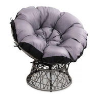 Detailed information about the product Gardeon Outdoor Chairs Outdoor Furniture Papasan Chair Wicker Patio Garden Grey