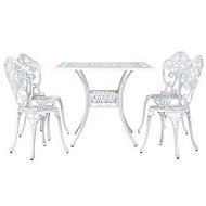 Detailed information about the product Gardeon Outdoor Dining Set 5 Piece Chairs Table Cast Aluminum Patio White