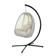 Detailed information about the product Gardeon Outdoor Egg Swing Chair Patio Furniture Pod Stand Canopy Foldable Cream