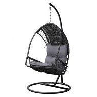 Detailed information about the product Gardeon Outdoor Egg Swing Chair Wicker Furniture Pod Stand Armrest Black