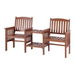 Gardeon Outdoor Garden Bench Loveseat Wooden Table Chairs Patio Furniture Brown. Available at Crazy Sales for $179.95