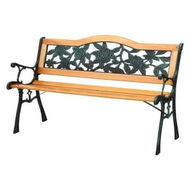 Detailed information about the product Gardeon Outdoor Garden Bench Seat 126cm Wooden Cast Iron 3 Seater Patio Furniture