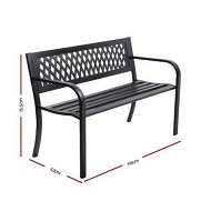 Detailed information about the product Gardeon Outdoor Garden Bench Seat Steel Outdoor Furniture 2 Seater Park Black
