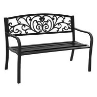 Detailed information about the product Gardeon Outdoor Garden Bench Seat Steel Outdoor Furniture 3 Seater Park Black