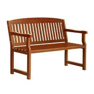 Detailed information about the product Gardeon Outdoor Garden Bench Wooden 2 Seater Lounge Chair Patio Furniture Brown