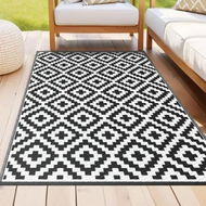 Detailed information about the product Gardeon Outdoor Rugs 120x180cm Large Carpet Reversible Area Mat PP Dual-Sided Patio Rug Cross