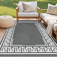 Detailed information about the product Gardeon Outdoor Rugs 152x244cm Large Carpet Reversible Area Mat PP Dual-Sided Patio Rug Greek Key