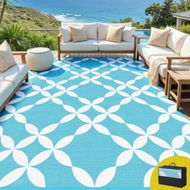 Detailed information about the product Gardeon Outdoor Rugs 274x366cm Large Carpet Reversible Area Mat PP Dual-Sided Patio Rug Light Blue