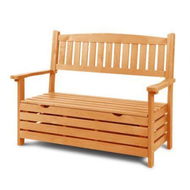 Detailed information about the product Gardeon Outdoor Storage Bench Box Wooden Garden Chair 2 Seat Timber Furniture