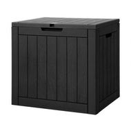 Detailed information about the product Gardeon Outdoor Storage Box 118L Container Lockable Indoor Garden Toy Tool Shed Black