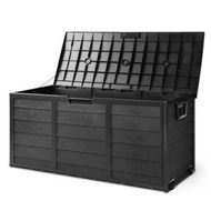 Detailed information about the product Gardeon Outdoor Storage Box 290L Lockable Organiser Garden Deck Shed All Black