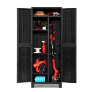 Detailed information about the product Gardeon Outdoor Storage Cabinet Box 173cm Lockable Cupboard Sheds Garage Adjustable Black