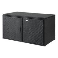 Detailed information about the product Gardeon Outdoor Storage Cabinet Box Deck Wicker Shelf Chest Garden Shed Tools Black