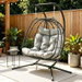 Gardeon Outdoor Swing Chair 2 Seater with Stand Cushion Rattan Patio Furniture. Available at Crazy Sales for $399.95