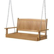 Detailed information about the product Gardeon Porch Swing Chair With Chain Outdoor Furniture Wooden Bench 2 Seat Teak