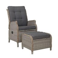 Detailed information about the product Gardeon Recliner Chair Sun lounge Wicker Lounger Outdoor Furniture Patio Adjustable Grey