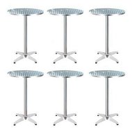 Detailed information about the product Gardeon Set of 6 Outdoor Bar Table Aluminium Round 70/110CM