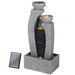 Gardeon Solar Fountain Water Feature Outdoor Fountain Indoor 3-Tier Cascading Grey. Available at Crazy Sales for $279.95