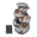 Gardeon Solar Fountain Water Feature Outdoor Indoor 4-Tier Brown. Available at Crazy Sales for $249.95