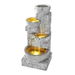 Gardeon Solar Fountain Water Feature Outdoor LED Lights Gray. Available at Crazy Sales for $269.95