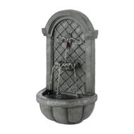 Detailed information about the product Gardeon Solar Fountain Water Feature Wall Mount Garden Fountains 80CM Grey