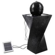 Detailed information about the product Gardeon Solar Water Feature Twisted Fountain LED Light Bird Bath 85CM Black