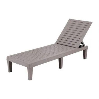 Gardeon Sun Lounge Adjustable Recliner Patio Outdoor Furniture Lightweight Grey