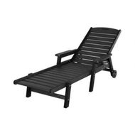 Detailed information about the product Gardeon Sun Lounge Lounger Beach Chair HDPE Patio Outdoor Furniture with Wheels Black