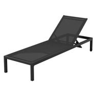 Detailed information about the product Gardeon Sun Lounge Outdoor Lounger Aluminium Folding Beach Chair Wheels Black