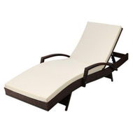 Detailed information about the product Gardeon Sun Lounge Wicker Lounger Outdoor Furniture Beach Chair Patio Adjustable Cushion Brown