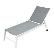 Detailed information about the product Gardeon Sun Lounger Chaise Lounge Wheels Patio Furniture Outdoor Setting White