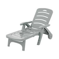 Detailed information about the product Gardeon Sun Lounger Folding Lounge Chair Wheels Patio Outdoor Furniture Grey