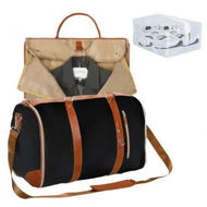 Detailed information about the product Garment Bags 2 in 1 Hanging Suit Bag Black