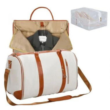 Garment Bags Hanging Suit Duffel Bag Beige