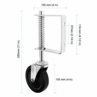 Detailed information about the product Gate Caster Wheels 2 Pcs 4 Inch Heavy Duty Spring Loaded 220lbs Fence Roller Durable Outdoor Mobility