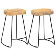 Detailed information about the product Gavin Bar Stools 2 Pcs Solid Mango Wood