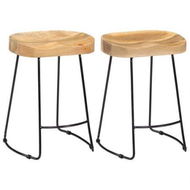 Detailed information about the product Gavin Bar Stools 2 Pcs Solid Mango Wood