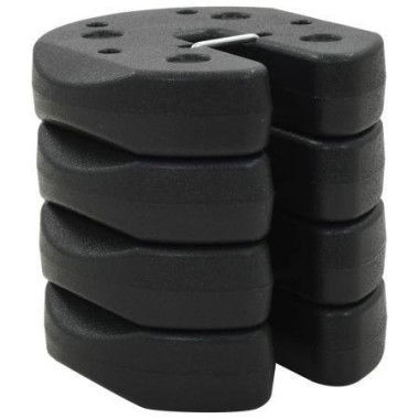 Gazebo Weight Plates 4 Pcs Black 220x30 Mm Concrete