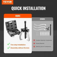 Detailed information about the product Gear Puller Set, 3' and 7' Puller Kit, 3 Jaw Gear Bearing Flywheel Pulley Removal Tool, 2 or 3 Reversible Jaws Wheel Puller, Vertically and Horizontally, External and Internal, 2-Piece