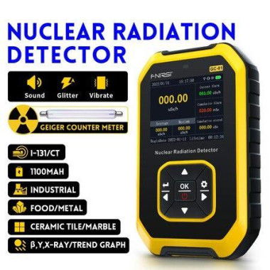 Geiger Counter Nuclear Radiation Detector with LCD Display Rechargeable Radiation Dosimeter for Beta Gamma X-ray