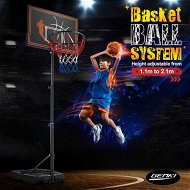 Detailed information about the product Genki 1.1 to 2.1m Portable Basketball System Stand Ring Hoop Height Adjustable Equipment Indoor for Kids Adults