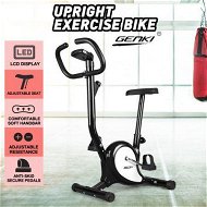 Detailed information about the product Genki Belt Bike Upright Exercise Bike Indoor Home Gym Equipment Spin Bike Black