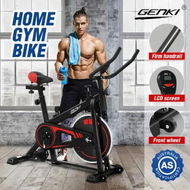 Detailed information about the product Genki Exercise Bike Spin Stationary Bicycle Gym Indoor Cycling Trainer Home Workout Pedal Exerciser Training Machine with Adjustable Belt Drive