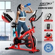 Detailed information about the product GENKI Spin Exercise Bike Indoor Cycling Bike Training Bicycle With LCD Monitor Red