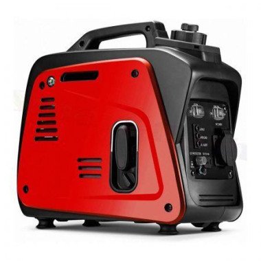 GenTrax Inverter Generator - 800W Max 700W Rated 100% Pure Sine Wave Petrol Portable For Camping Home - Red.