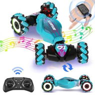 Detailed information about the product Gesture Sensing RC Stunt Car Toys for Boys Girls, 2.4GHz 4WD Hand-Controlled Remote Control Twist Car with Lights Music (Green)