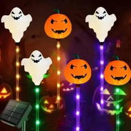 Detailed information about the product Ghost PUMPKIN Solar Light Lights 6 in 1 Halloween String Solar Halloween DecorationLED Outdoor Waterproof Lights for Pathway Yard Garden Decoration