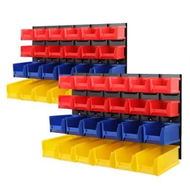 Detailed information about the product Giantz 48 Storage Bin Rack Wall Mounted Peg Board
