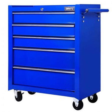 Giantz 5 Drawer Tool Box Cabinet Chest Trolley Box Garage Storage Toolbox Blue